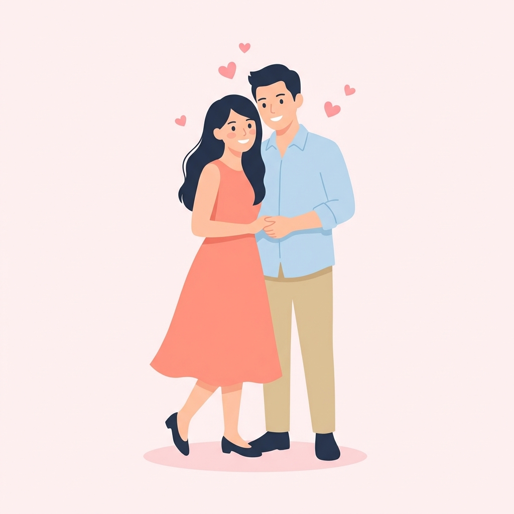 Ilustrasi Pasangan Romantis
